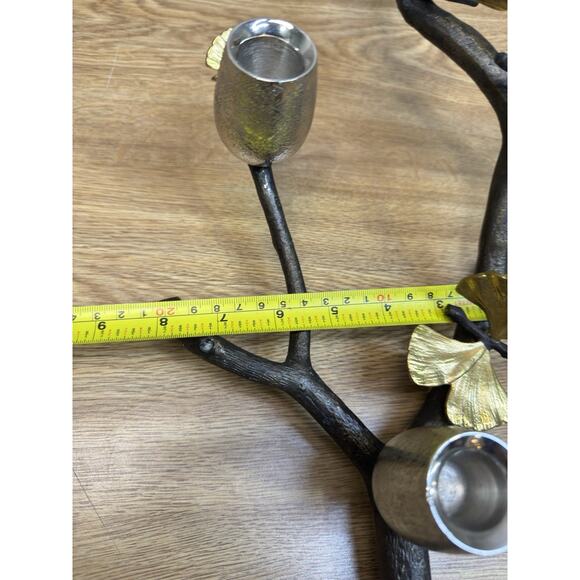 Michael Aram Butterfly Ginkgo Candle-Holder Centerpiece Bronze Nickel - Picture 12 of 15